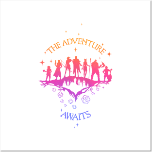 The Adventure Awaits - Rainbow | DnD Party adventures Posters and Art